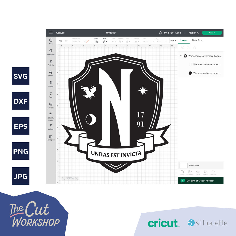 Nevermore Academy Badge Logo Wednesday Addams  Layered SVG Clipart Images Digital Download Sublimation Cricut Cut File Png Dxf Jpg - 5.jpg