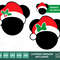 Santa Hat Christmas Mickey Minnie Mouse Ears Holly Berries SVG Clipart Images Digital Download Sublimation Cricut Cut File Png Dxf Jpg - 1.jpg
