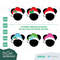 Santa Hat Christmas Mickey Minnie Mouse Ears Holly Berries SVG Clipart Images Digital Download Sublimation Cricut Cut File Png Dxf Jpg - 2.jpg
