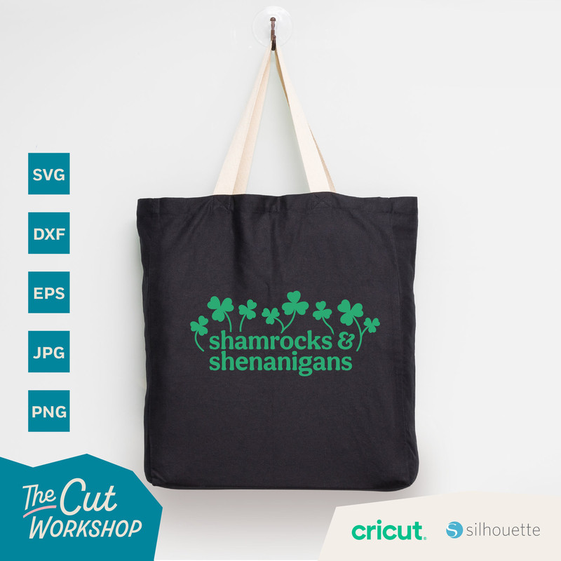 Shamrocks & Shenanigans SVG Lucky St Patricks Day Clipart Shirt SVG Sublimation Trendy Cricut Instant Digital Download Dxf Png Eps Jpg - 5.jpg