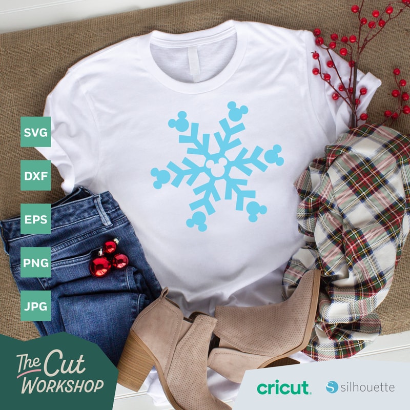 Snowflake Christmas Mickey Mouse Ears SVG Clipart Images Digital Download Sublimation Cricut Cut File Png Dxf Jpg - 5.jpg