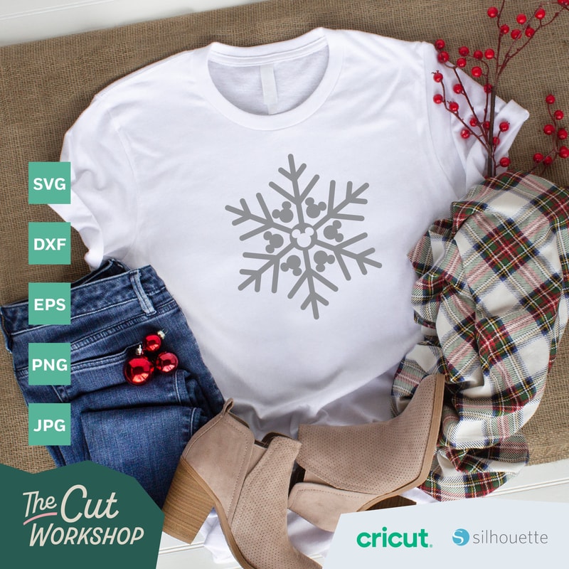 Snowflake Christmas Mickey Mouse Ears SVG Clipart Images Digital Download Sublimation Cricut Cut File Png Dxf Jpg - 5.jpg