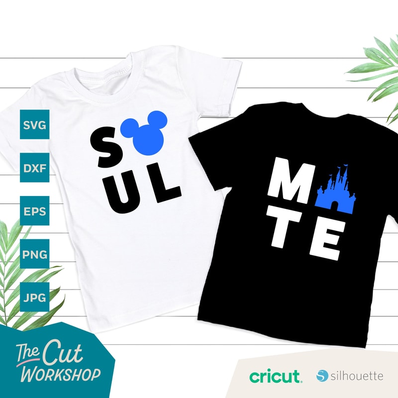 SOUL MATE Mouse Ears Castle Disneyland Disneyworld Trip Matching SVG Clipart Images Digital Download Sublimation Cricut Png Dxf Eps Jpg - 2.jpg
