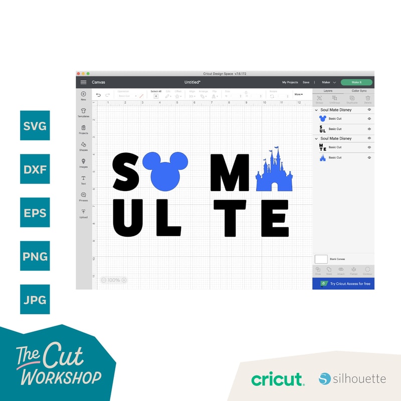 SOUL MATE Mouse Ears Castle Disneyland Disneyworld Trip Matching SVG Clipart Images Digital Download Sublimation Cricut Png Dxf Eps Jpg - 4.jpg