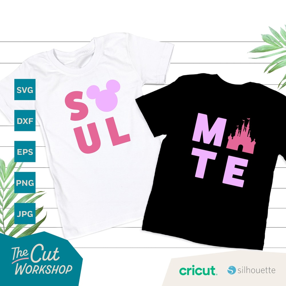 SOUL MATE Mouse Ears Castle Disneyland Disneyworld Trip Matching SVG Clipart Images Digital Download Sublimation Cricut Png Dxf Eps Jpg - 5.jpg