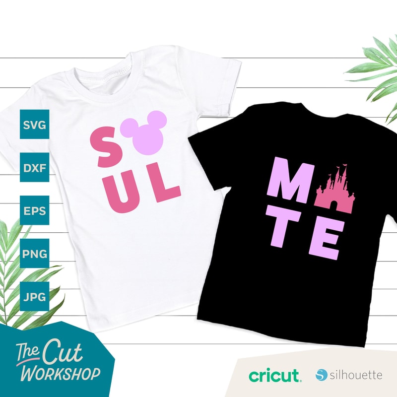 SOUL MATE Mouse Ears Castle Disneyland Disneyworld Trip Matching SVG Clipart Images Digital Download Sublimation Cricut Png Dxf Eps Jpg - 5.jpg