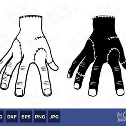thing hand wednesday addams  layered svg clipart images digital download sublimation cricut cut file png dxf jpg