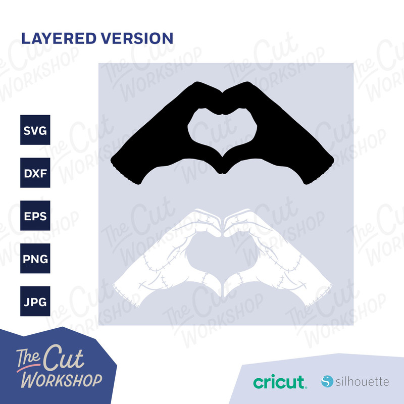 Thing Heart Hand Wednesday Addams  Layered SVG Clipart Images Digital Download Sublimation Cricut Cut File Png Dxf Jpg - 2.jpg