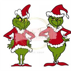 grinch santa claus bundle i grinch christmas i merry grinchmas svg, dxf, png, cut files, cricut