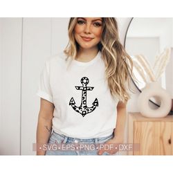 anchor svg, leopard - cheetah anchort svg cut file for cricut, nautical svg, anchor vector clipart silhouette dxf cuttin