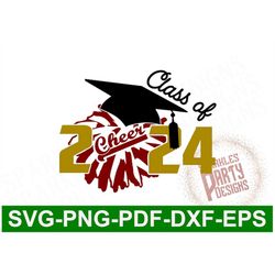 cheer senior night svg, class of 2024 svg, 2024 cheer senior sublimation designs graphics download, png, sublimate, chee