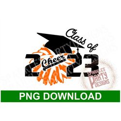 black and orange cheer senior night svg, class of 2023 svg, 2023 cheer senior sublimation designs graphics download, png
