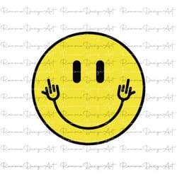 smiley face with middle fingers up - funny cheeky vector cut file cricut, silhouette, pdf, svg, png, sticker