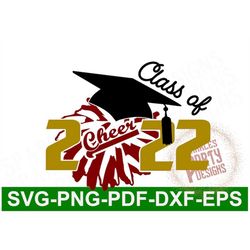 cheer senior night svg, class of 2022 svg, 2022 cheer senior sublimation designs graphics download, png, sublimate, chee