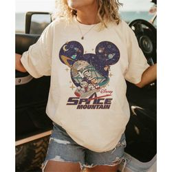vintage 90s disney space mountain shirt, retro walt disney world shirt, mickey and friends shirt, retro disney astronaut