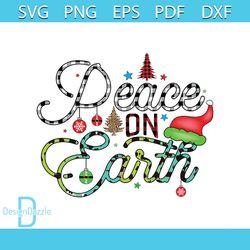 Peace On Earth Png, Christmas Png, Peace Png, Earth Png, Elf Hat Png