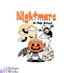 disneyland nightmare on main street halloween svg file