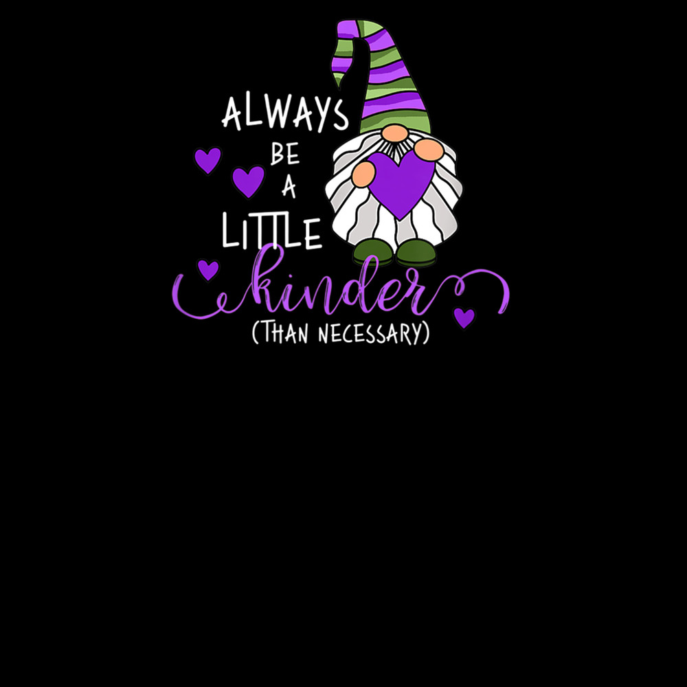 Always be a Little Kinder Whimsical Garden Gnome Kindness T-Shirt.jpg