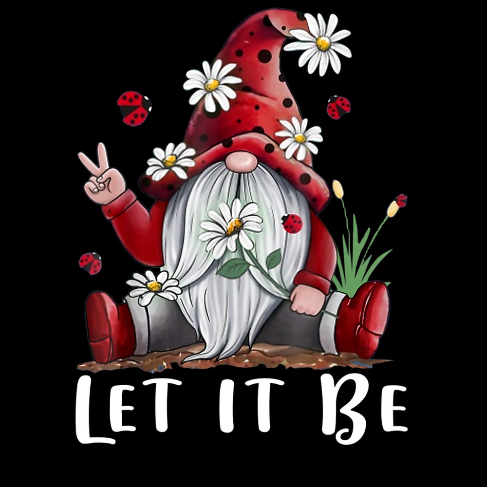 Hippie Gnome Daisy Flower Baby Boomers Hippy Style T-Shirt.jpg