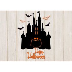 SVG DXF JPEG Pdf for Spooky Halloween Mickey Castle