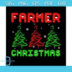 Farmer Christmas Svg, Chirstmas Svg, Christmas Tree Svg, Pine Tree Svg