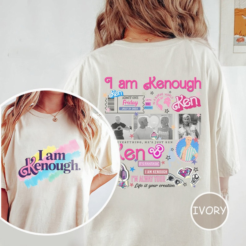 Comfort Colors® Kenough Shirt, I am Kenough Shirt, Kenough Tie Dye Shirt, enough tee, barbi shirt, barbi movie, I am enough shirt - 2.jpg