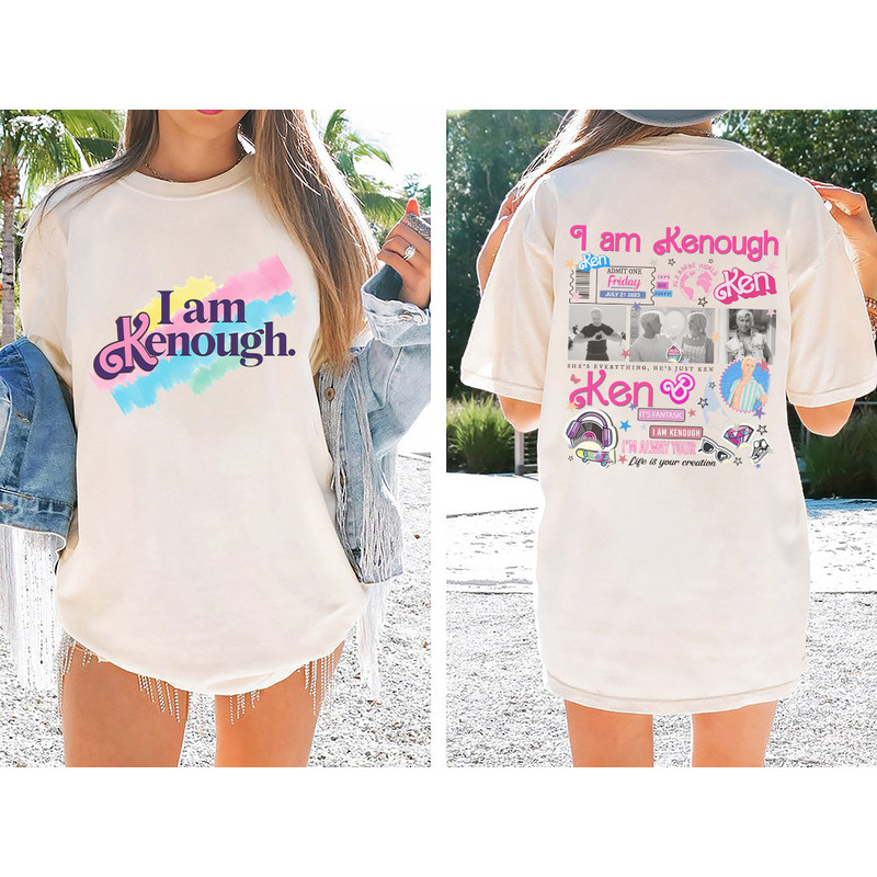 Comfort Colors® Kenough Shirt, I am Kenough Shirt, Kenough Tie Dye Shirt, enough tee, barbi shirt, barbi movie, I am enough shirt - 3.jpg