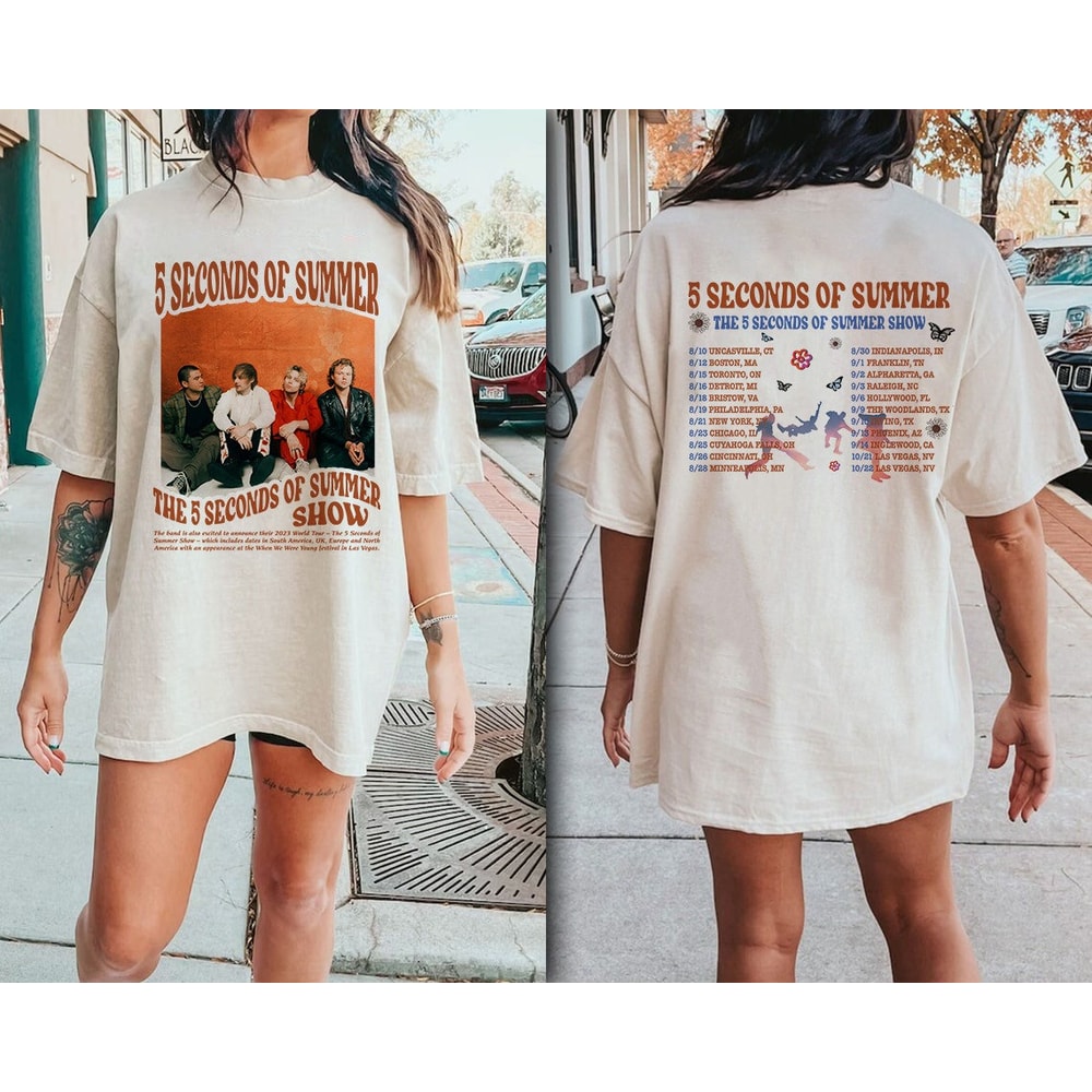 Comfort Colors® 5 Seconds Of Summer The Show Shirt, 5 Seconds Of Summer 2023 World Tour Shirt - 5.jpg