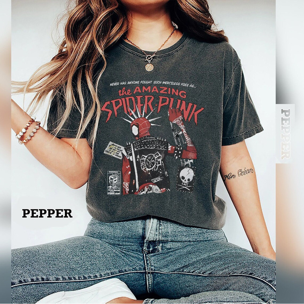 Comfort Colors® Amazing Spider-Punk, Spider Man Across The Spider Verse Shirt - 2.jpg