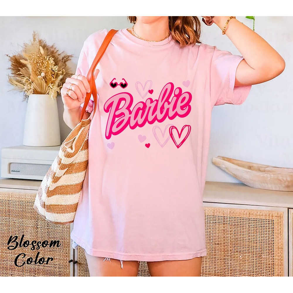 Comfort Colors® Barbie Heart Shirt, Cheetah Barbie Shirt,Barbie Dream House, Barbie Movie 2023 Shirt - 1.jpg