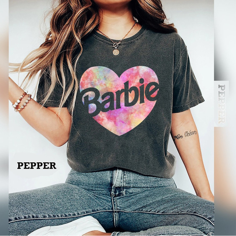 Comfort Colors® Barbie Watercolor Shirt, Barbie Heart Shirt, Barbie 2023, Barbie Dream House, Barbie Land, Barbie Cheetah, Come On Barbie - 5.jpg