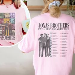 comfort colors jonas brother five album one night tour shirt, vin