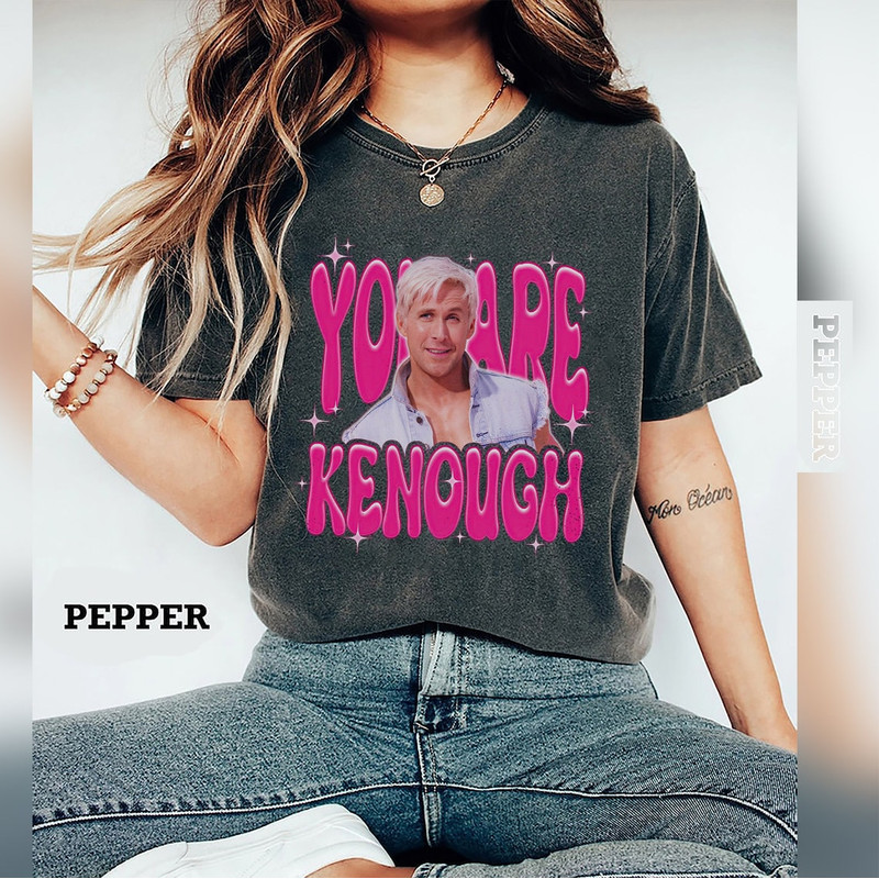 Comfort Colors® Kenough Shirt, You Are Kenough Shirt, Pink Doll Men Shirt, Barbie Movie Shirt for Boyfriend, Barbie Gift for Him - 1.jpg