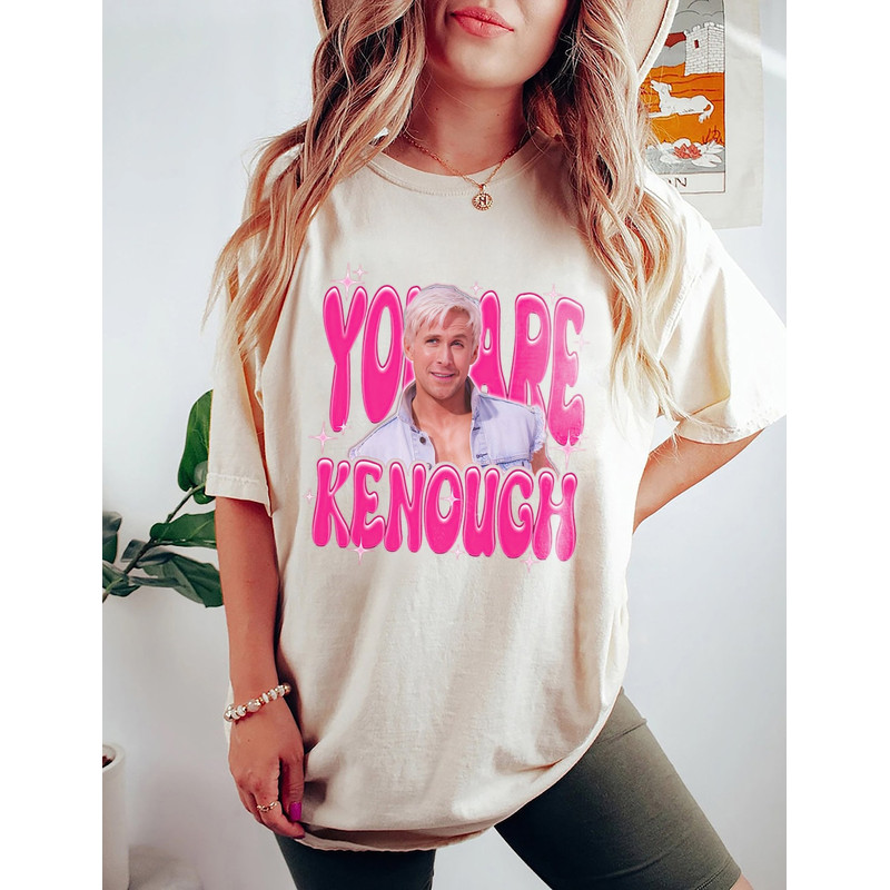 Comfort Colors® Kenough Shirt, You Are Kenough Shirt, Pink Doll Men Shirt, Barbie Movie Shirt for Boyfriend, Barbie Gift for Him - 2.jpg