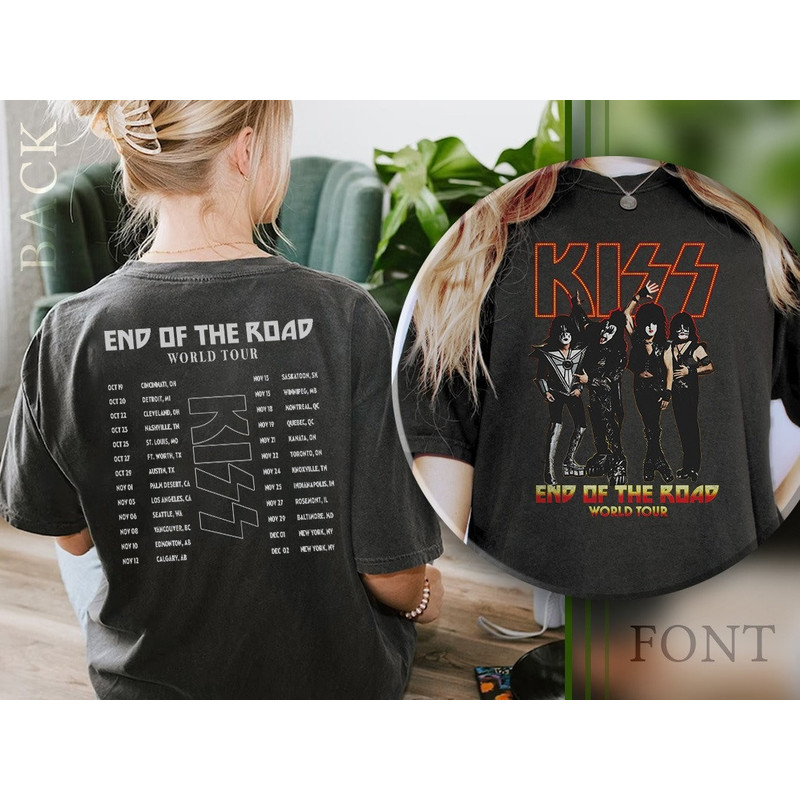 Comfort Colors® Kiss Band Shirt, End Of The Road Tour Shirt - 1.jpg