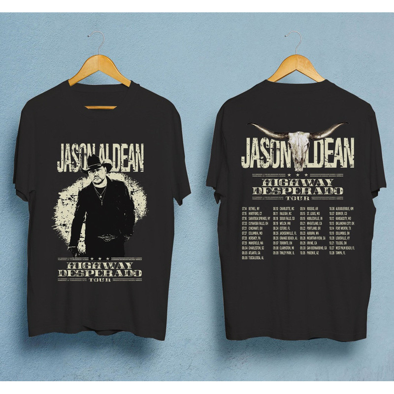 Comfort Colors® Retro Jason Aldean Try that in a small town shirt, Jason Aldean Highway Desperado shirt, Jason Aldean Cowboys Tee - 2.jpg