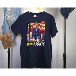 jokic mvp denver basketball champs 2023 navy tshirt, denver basketball team retro black shirt, american basketball tshir