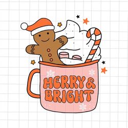 merry and bright svg, gingerbread christmas svg, gingerbread xmas svg, quote christmas svg