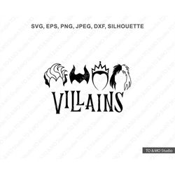 villains svg, halloween svg, villain svg, evil queen svg, ursula svg,  maleficent svg, cruella svg, cricut, silhouette c