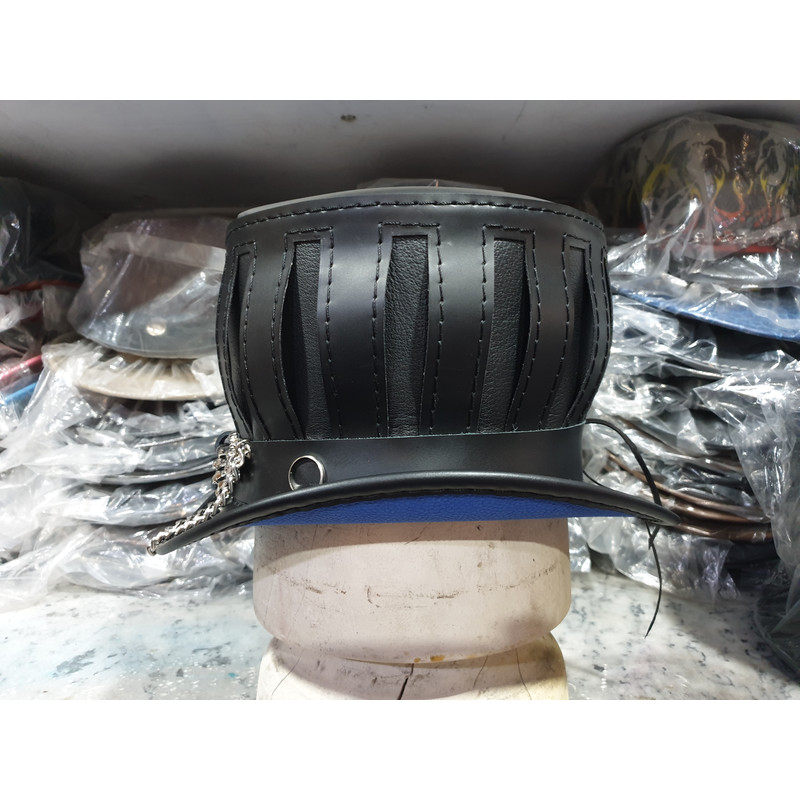 Steampunk Gothic Mad Hatter Leather Top Hat (6).jpg