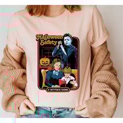 halloween safety shirt, horror movie t-shirt, movie night tee, halloween tee,funny halloween tee, michael myers shirt, s