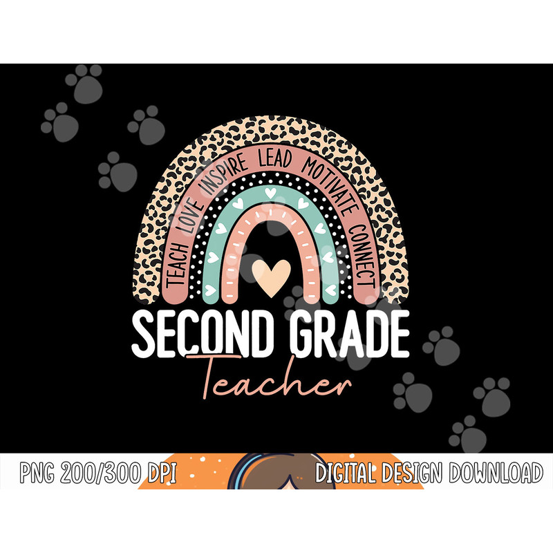 Second Grade Teacher Rainbow Team 2nd Grade Squad Women png, sublimation copy.jpg