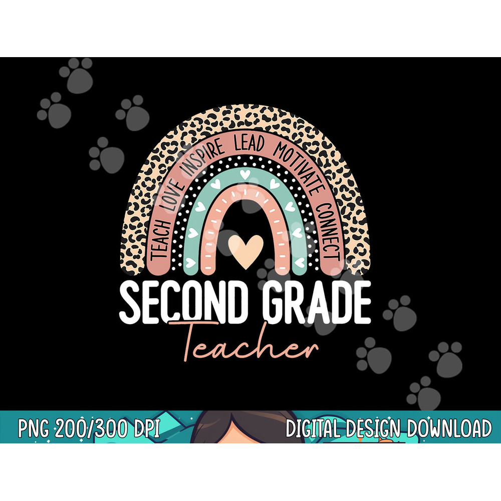 Second Grade Teacher Rainbow Team 2nd Grade Squad Women png, sublimation copy.jpg