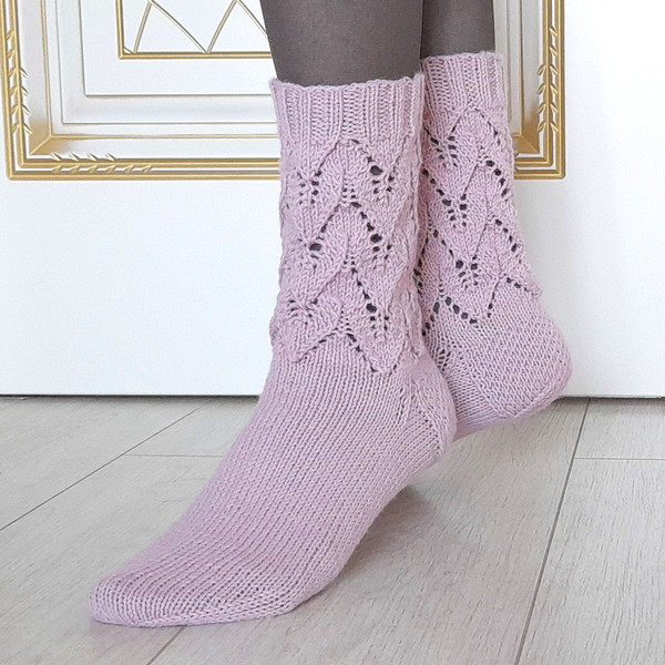 Socks Knitting Pattern, Lace Socks Pattern, Socks Pattern, Knitting Pattern.png