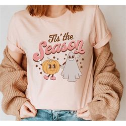 tis the season t-shirt, retro halloween shirt,  ghost shirt, pumpkin shirt, halloween shirt,  spooky season shirt, fall