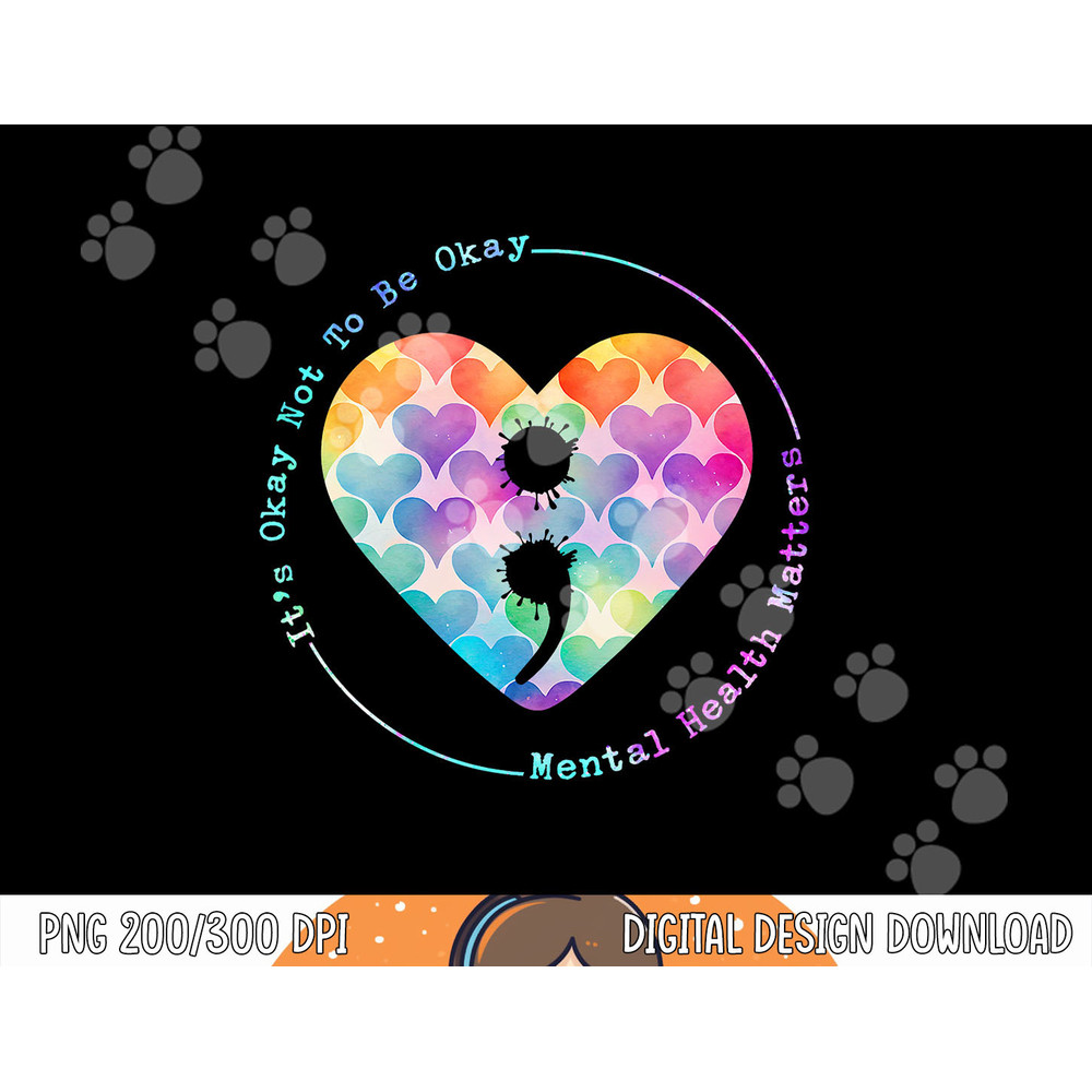 Semicolon Heart Suicide Prevention Mental Health Awareness png, sublimation copy.jpg