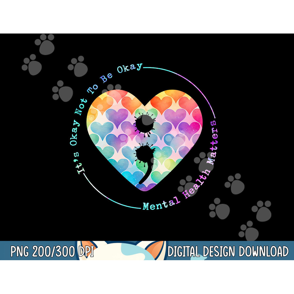 Semicolon Heart Suicide Prevention Mental Health Awareness png, sublimation copy.jpg