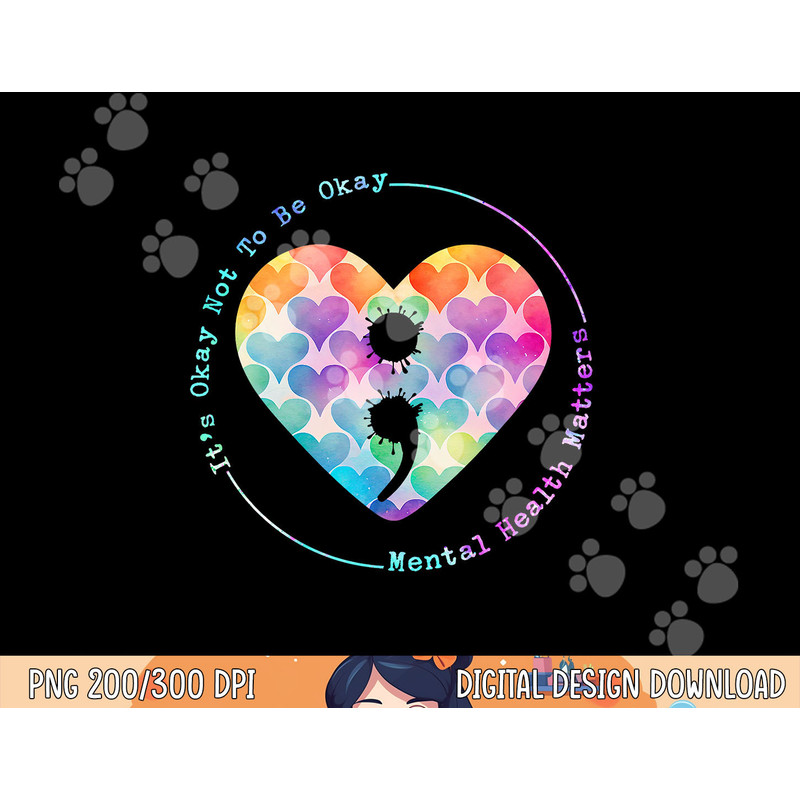 Semicolon Heart Suicide Prevention Mental Health Awareness png, sublimation copy.jpg