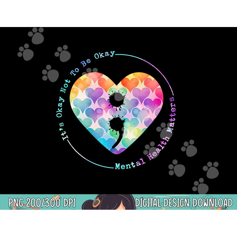 Semicolon Heart Suicide Prevention Mental Health Awareness png, sublimation copy.jpg