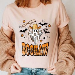 BooHaw Halloween T-Shirt, Funny Halloween Ghost Boohaw Shirt, Halloween Cowboy Shirt, Western Ghosts Shirt, Cute Spooky